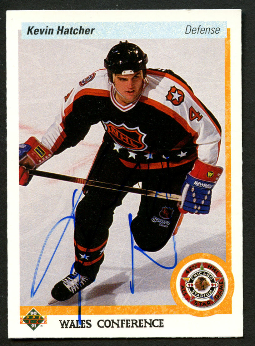 Kevin Hatcher #486 signed autograph auto 1990-91 Upper Deck Hockey Card
