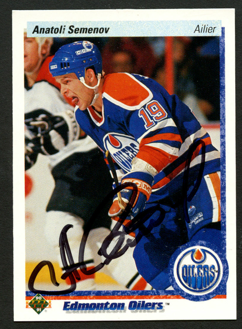Anatoli Semenov #405 signed autograph auto 1990-91 Upper Deck Hockey Card