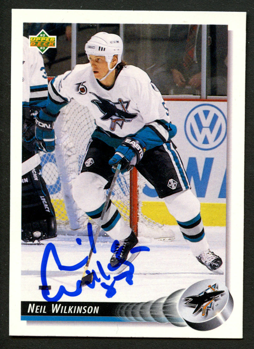 Neil Wilkinson #30 signed autograph auto 1992-93 Upper Deck Hockey Card