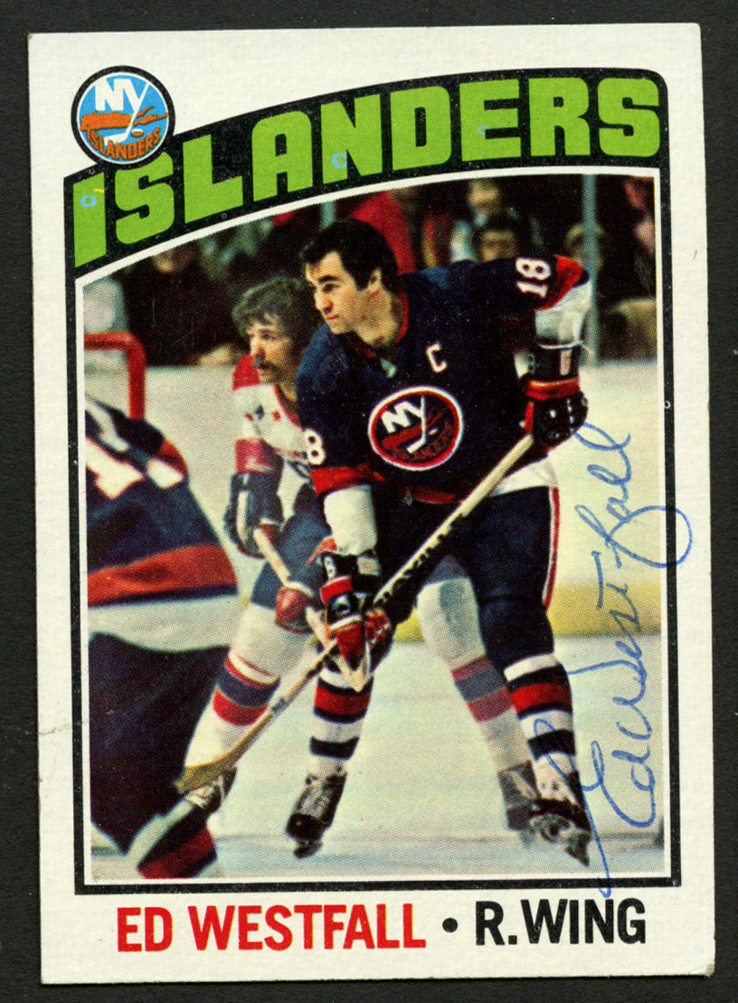 Ed Westfall #11 signed autograph auto 1976-77 Topps Hockey Trading Card
