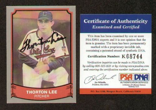 Thorton Lee signed autographed Baseball Legends PSA