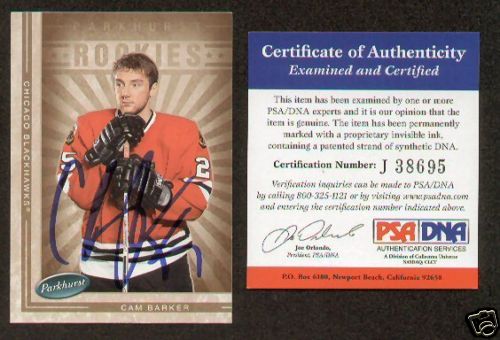 Cam Barker signed autographed Upper Deck Hockey PSA