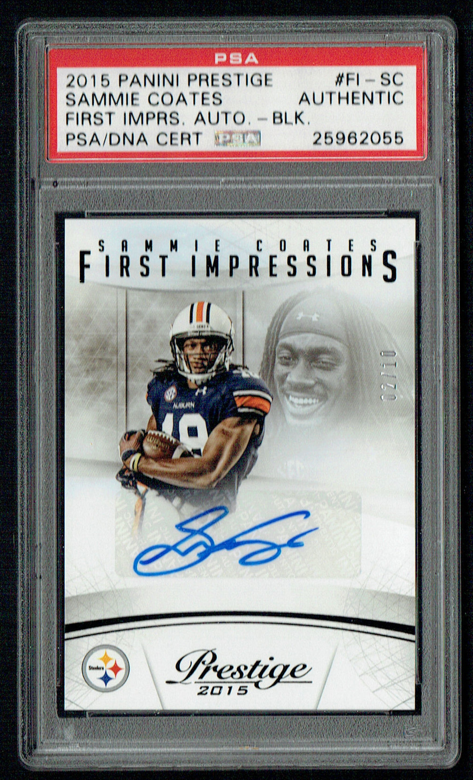 Sammie Coates signed autograph auto 2015 Panini Prestige First Impressions PSA