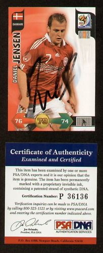 Daniel Jensen signed auto 2010 Panini World Cup PSA