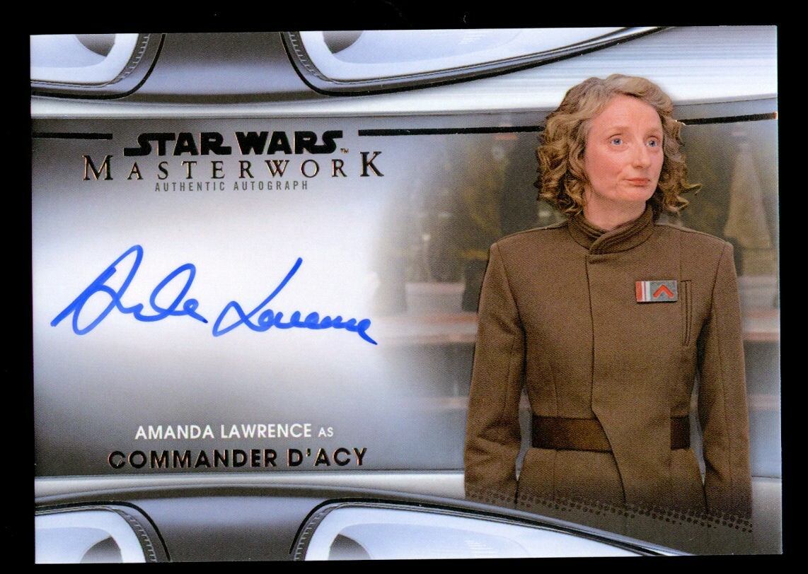 Amanda Lawrence / Commander D'Acy Autograph 2021 Topps Star Wars Masterwork Auto