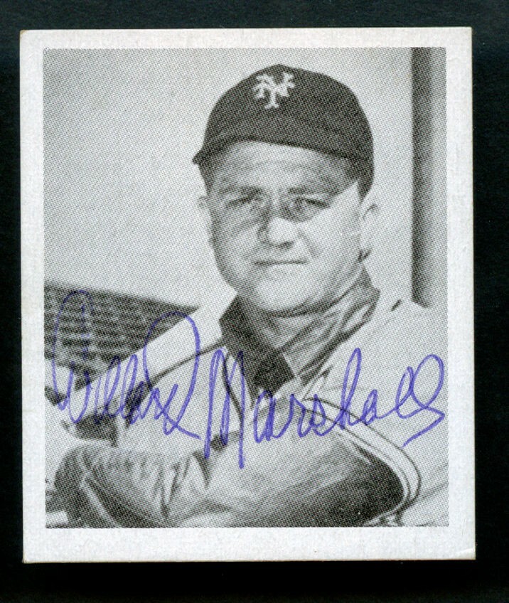 Willard Marshall #107 signed autograph 1947 Series 1977 Reprint Phila. Baseball~