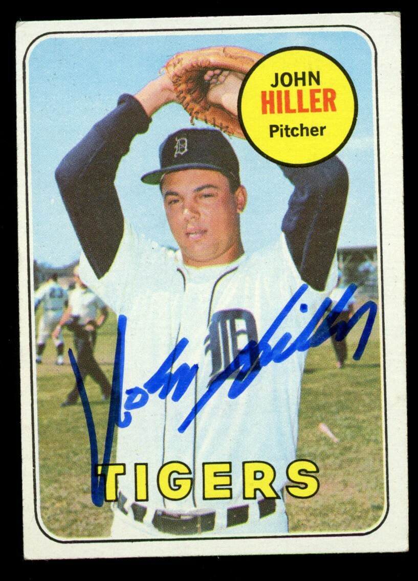 John Hiller #642 signed autograph auto 1969 Topps Baseball Trading Card