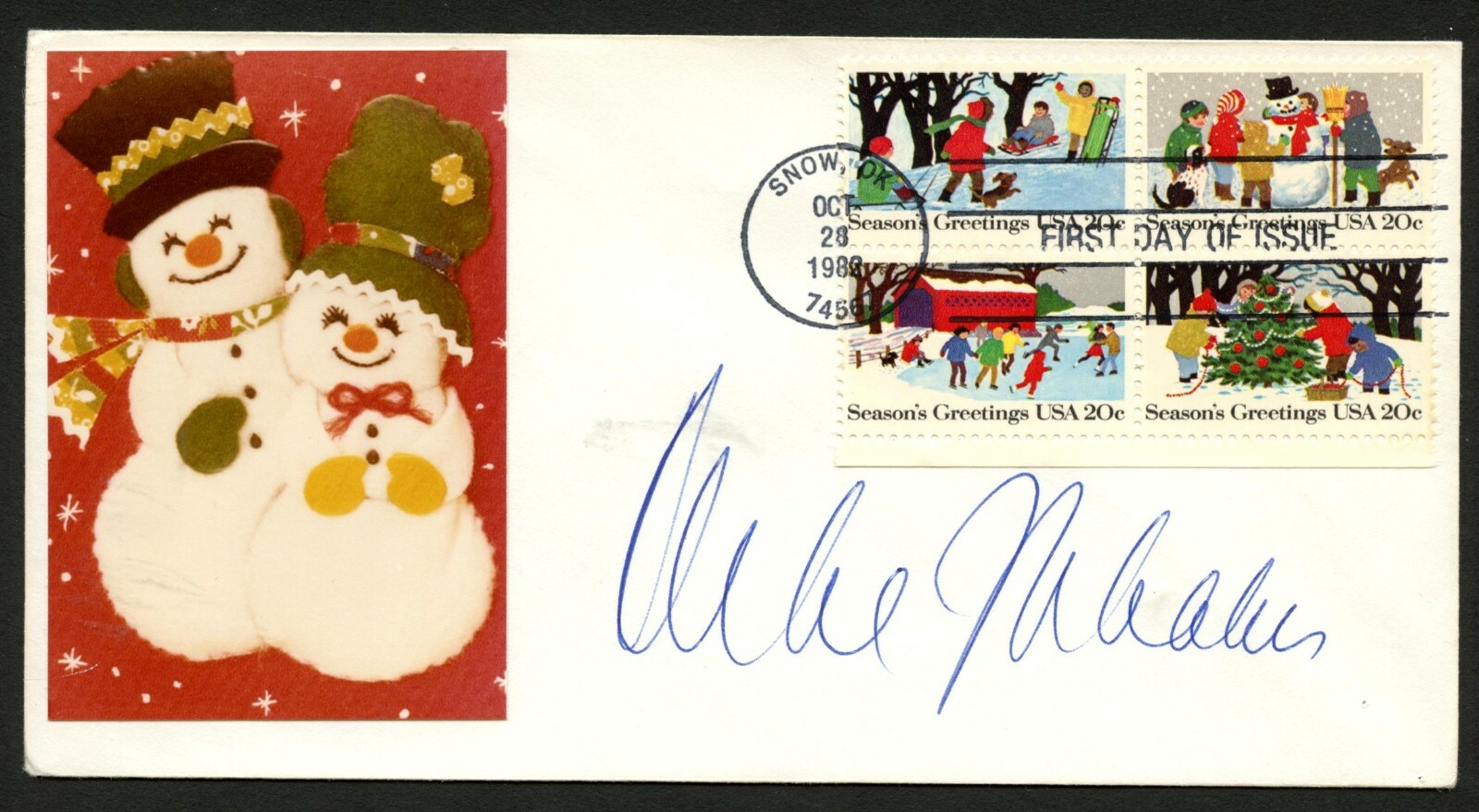 Michael Dukakis signed auto First Day Cover Former Governor Massachusetts PC110