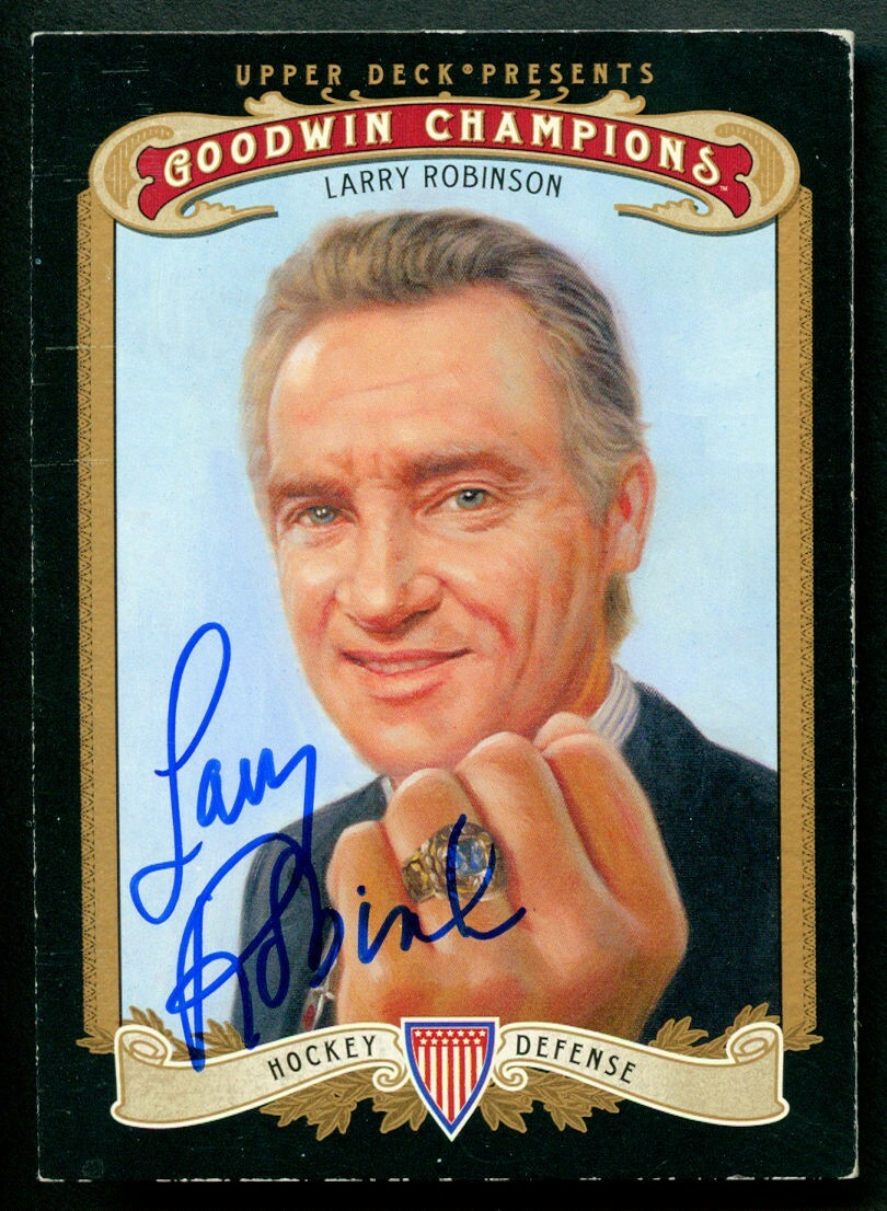 Larry Robinson #129 signed autograph auto 2012 UD Goodwin Champions Hockey Card