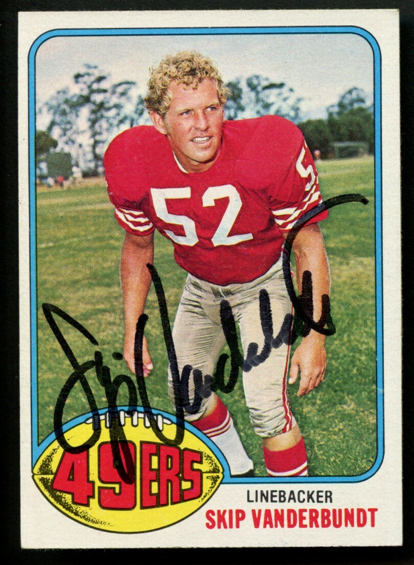 Skip Vanderbundt #108 signed autograph auto 1976 Topps Football Trading Card