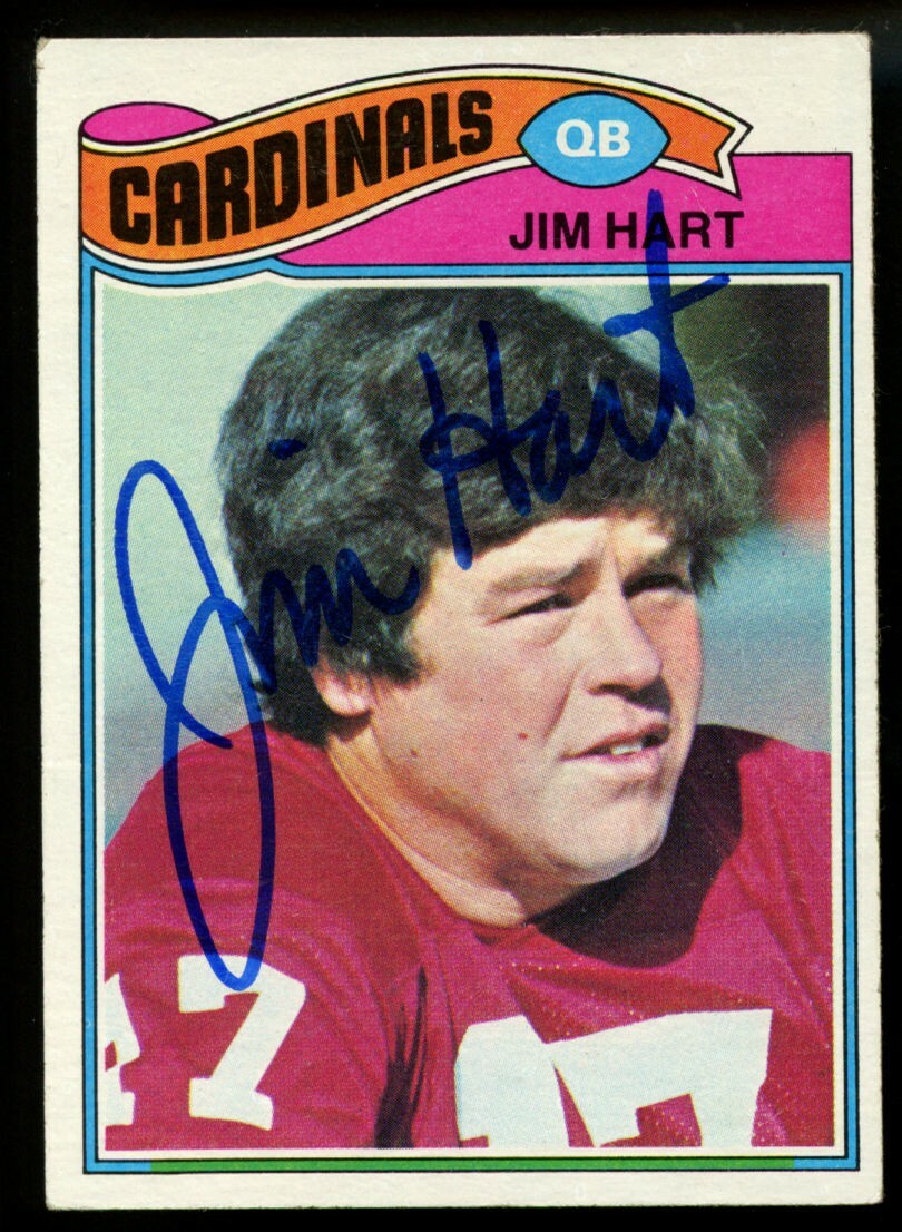 Jim Hart #485 signed autograph auto 1977 Topps Football Trading Card