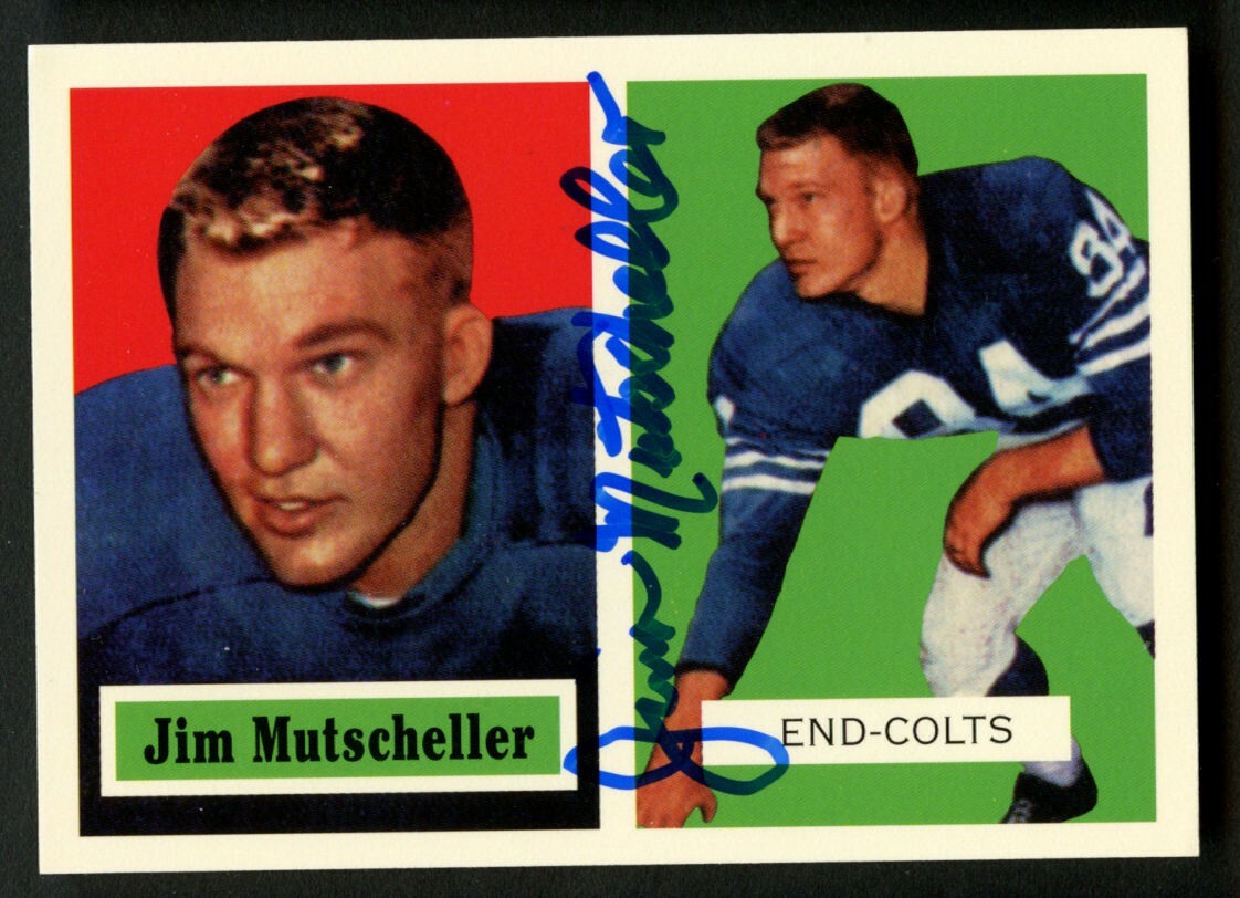 Jim Mutscheller #103 d2015 signed autograph 1994 Topps 1957 Archives Football
