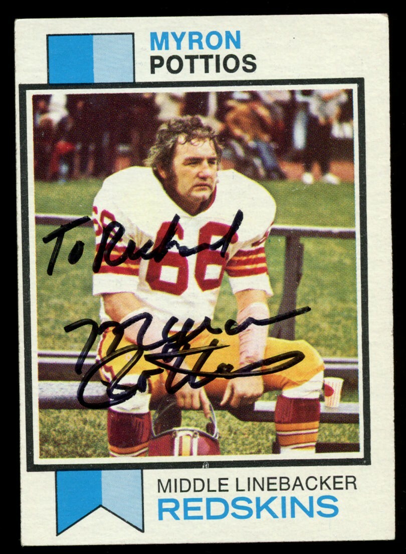 Myron Pottios #71 signed autograph auto 1973 Topps Football Trading Card