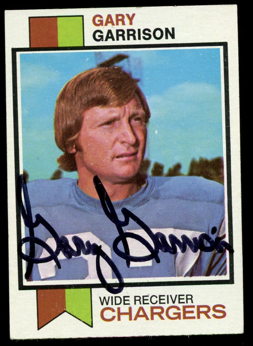 Gary Garrison #375 signed autograph auto 1973 Topps Football Trading Card