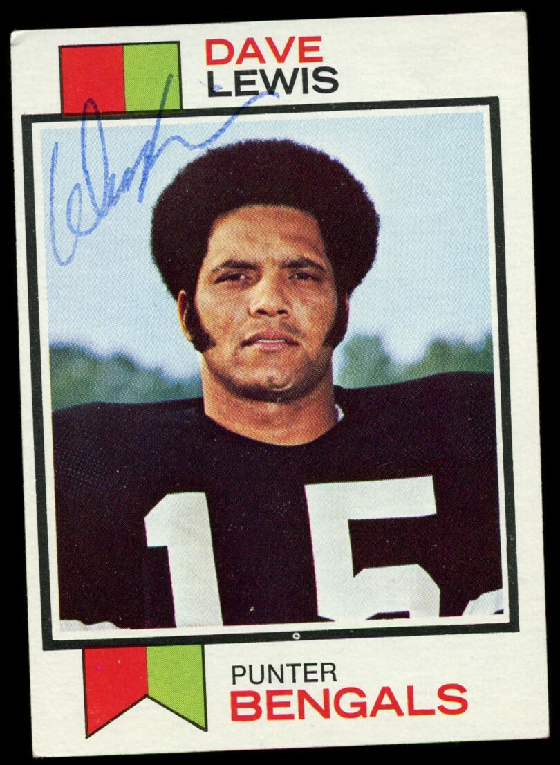 Dave Lewis #88 signed autograph auto 1973 Topps Football Trading Card