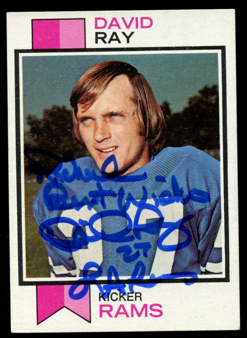 David Ray #244 signed autograph auto 1973 Topps Football Trading Card