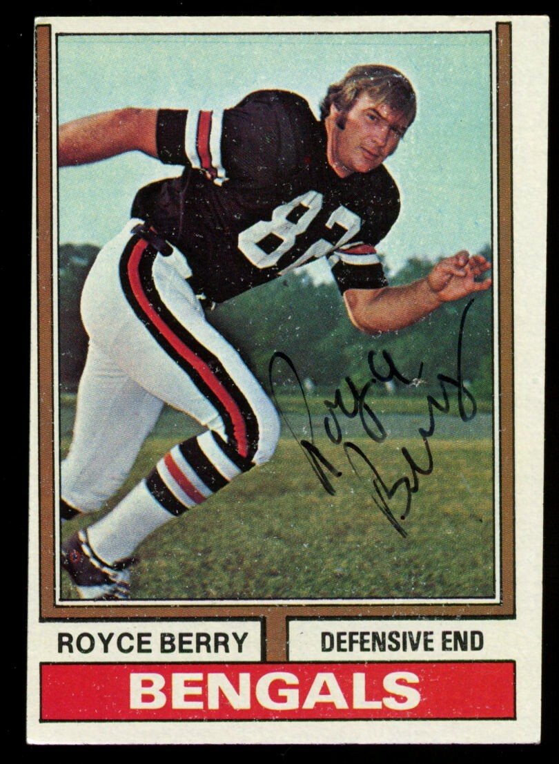 Royce Berry #114 signed autograph auto 1974 Topps Football Trading Card