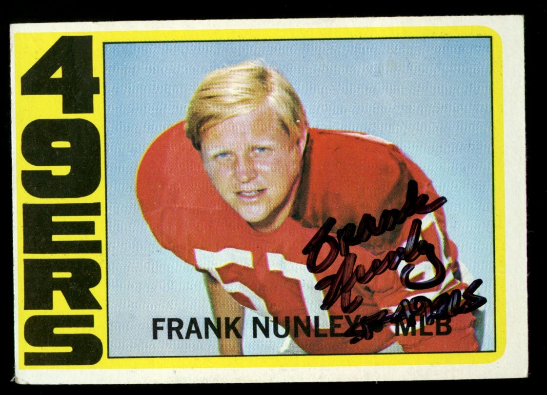 Frank Nunley #249 signed autograph auto 1972 Topps Football Trading Card