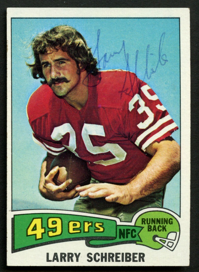 Larry Schreiber #58 signed autograph auto 1975 Topps Football Trading Card