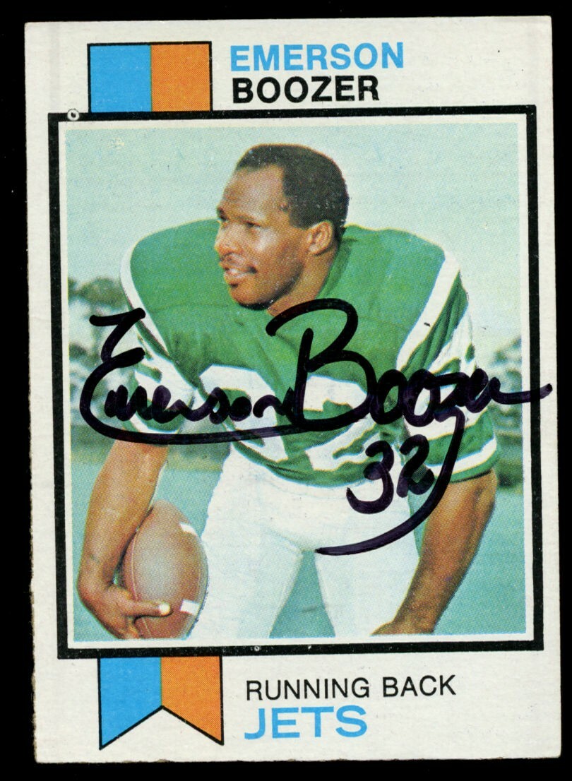 Emerson Boozer #464 signed autograph auto 1973 Topps Football Trading Card