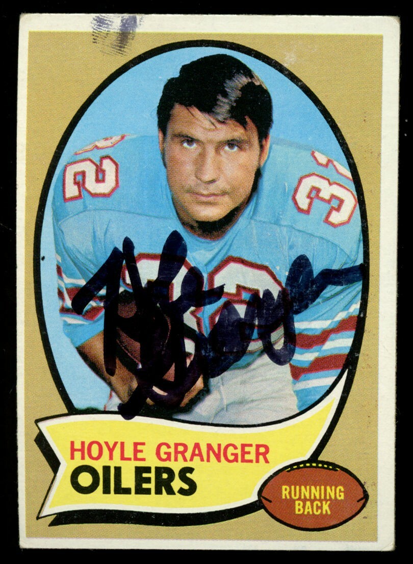Hoyle Granger #155 signed autograph auto 1970 Topps Football Trading Card