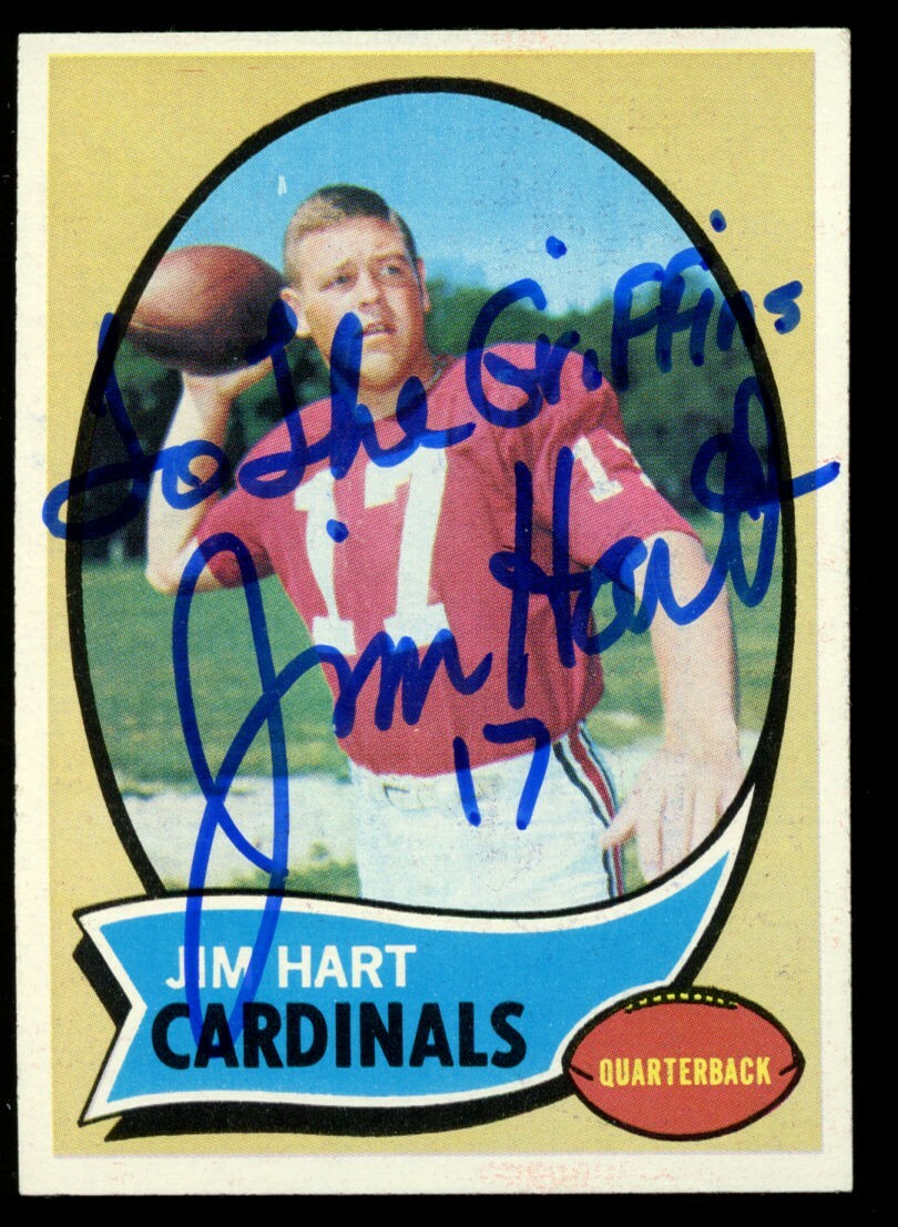 Jim Hart #177 signed autograph auto 1970 Topps Football Trading Card