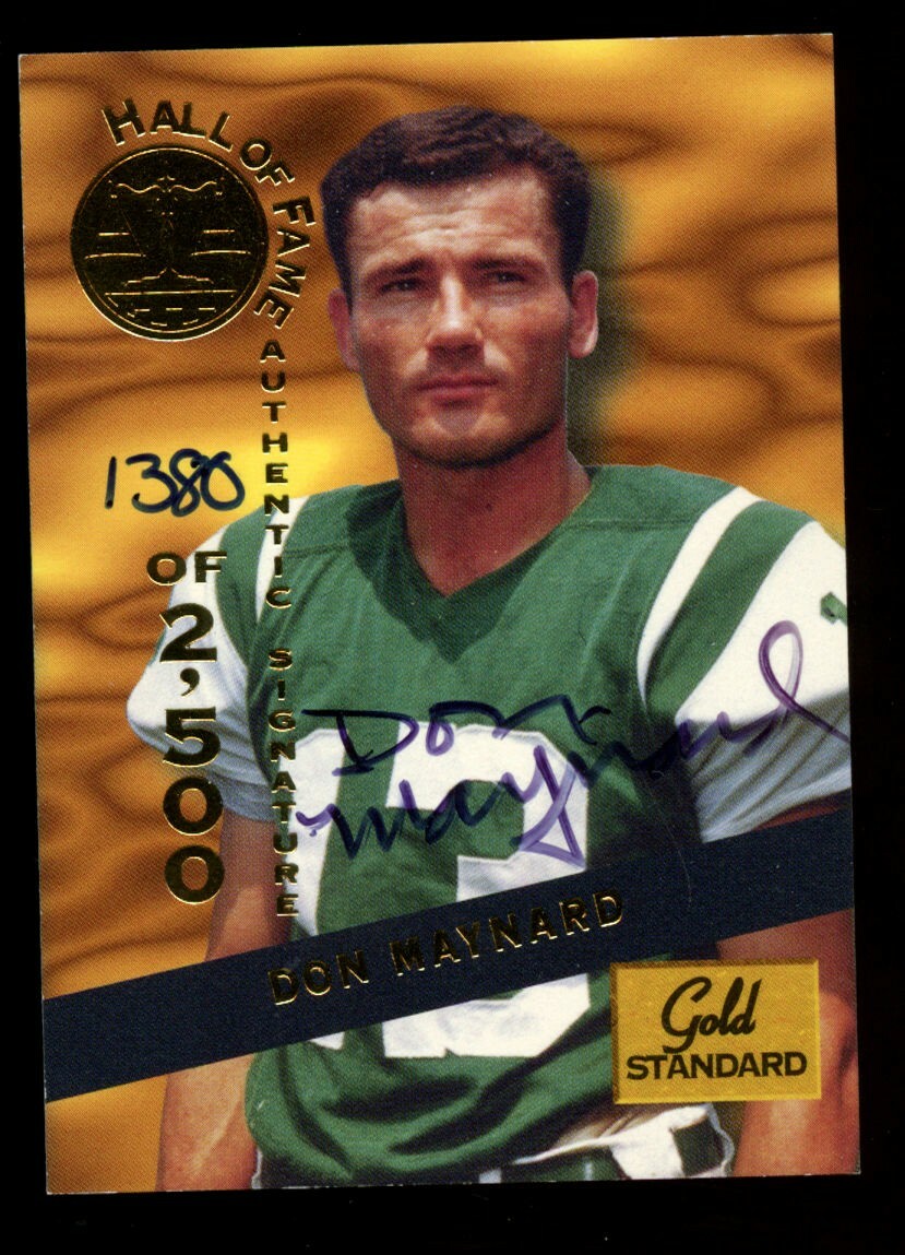 Don Maynard #HOF17 signed autograph auto 1994 Signature Rookies Gold Standard ~