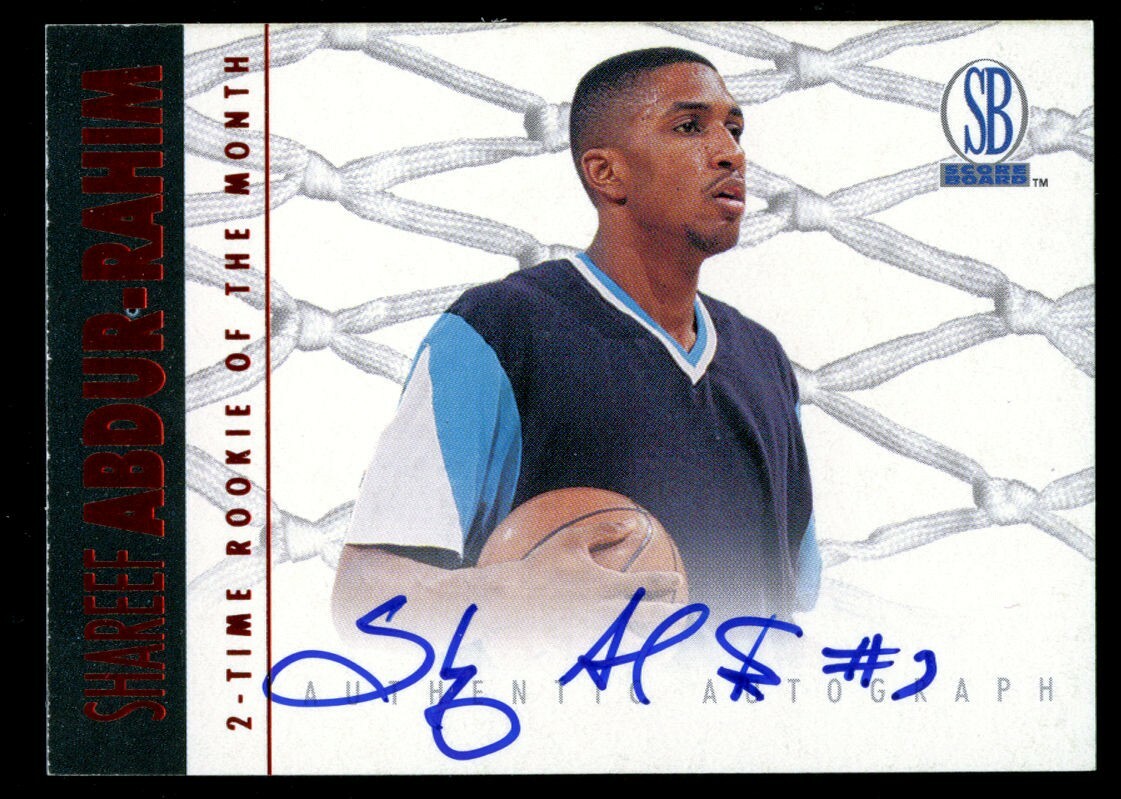 Shareef Abdur-Rahim signed autograph auto 1997 Score Board Basketball Card ~