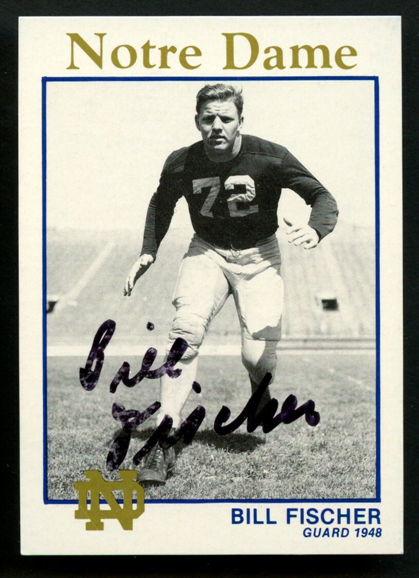 Bill Fischer #13 signed autograph auto Notre Dame Football Trading Card ~