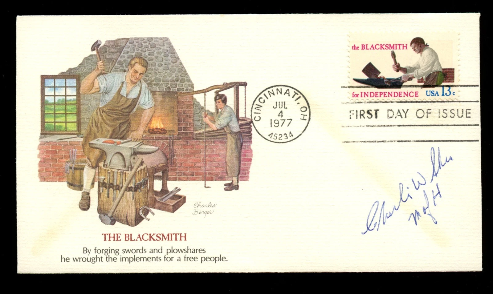 Charles Shea d1994 signed autograph FDC Medal of Honor Recipient US Army WWII