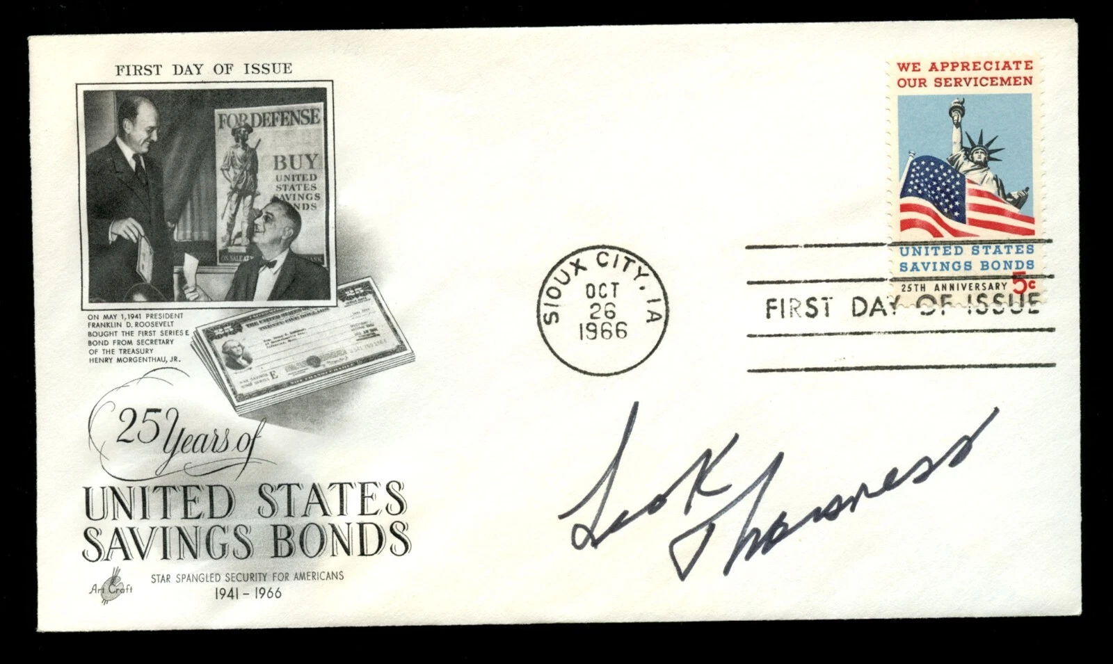Leo Thorsness d2017 signed autograph FDC Medal of Honor Recipient USAF Vietnam