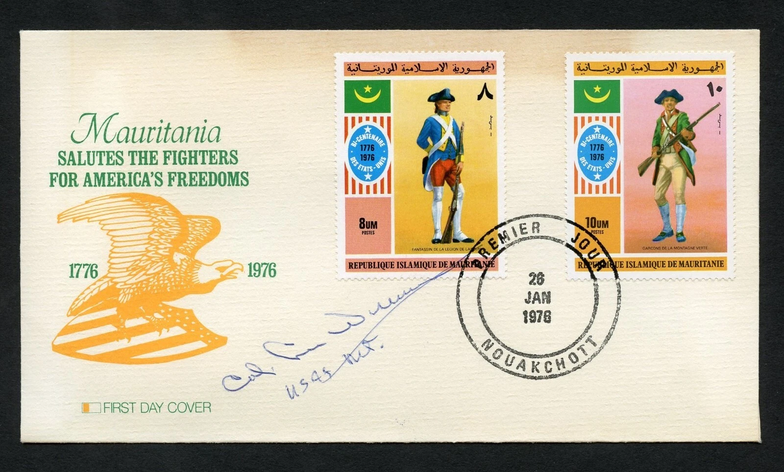 Lee Wiseman signed autograph auto First Day Cover WWII ACE USAAF