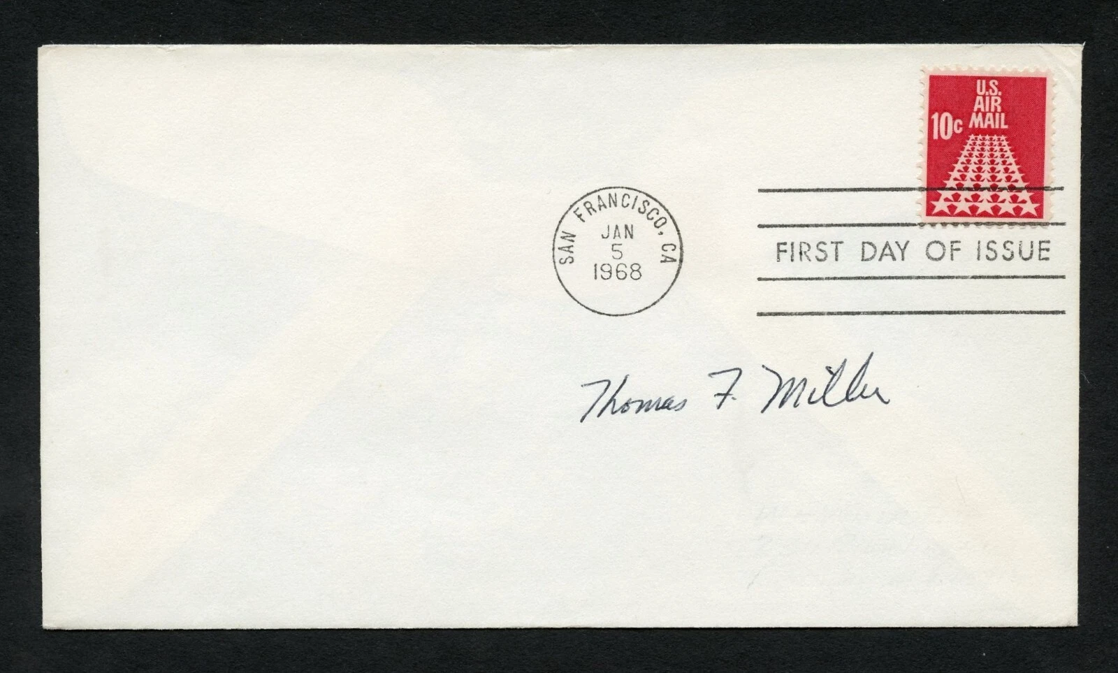 Thomas F. Miller signed autograph auto First Day Cover WWII ACE USAAF