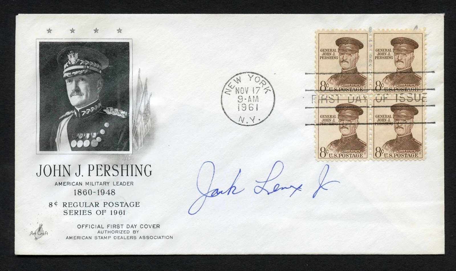 Jack Lenox Jr. d2019 signed autograph auto First Day Cover WWII ACE USAAF