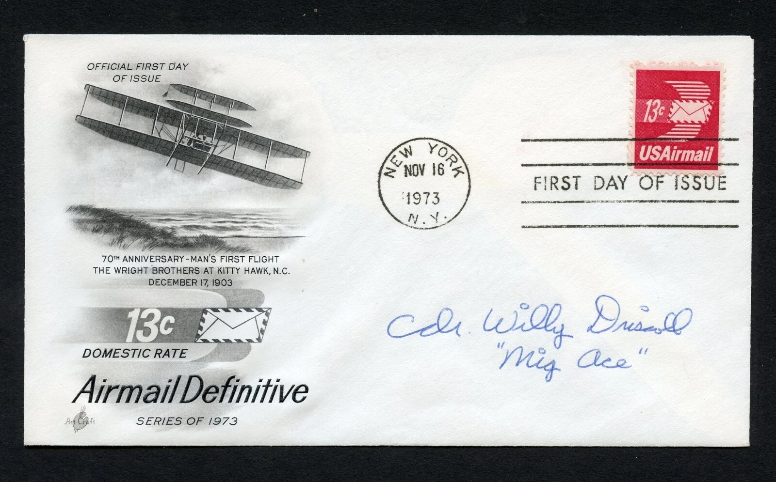 William P. Driscoll signed autograph auto First Day Cover Vietnam ACE USN