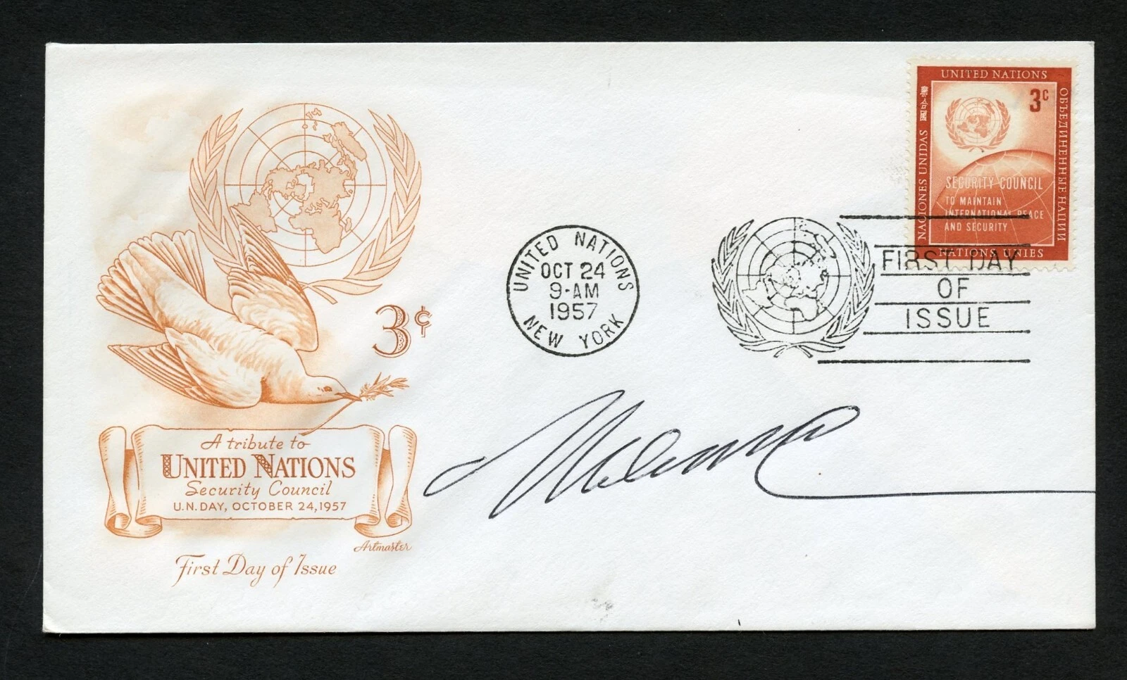 Merle Coons d1997 signed autograph auto First Day Cover WWII ACE USAAF