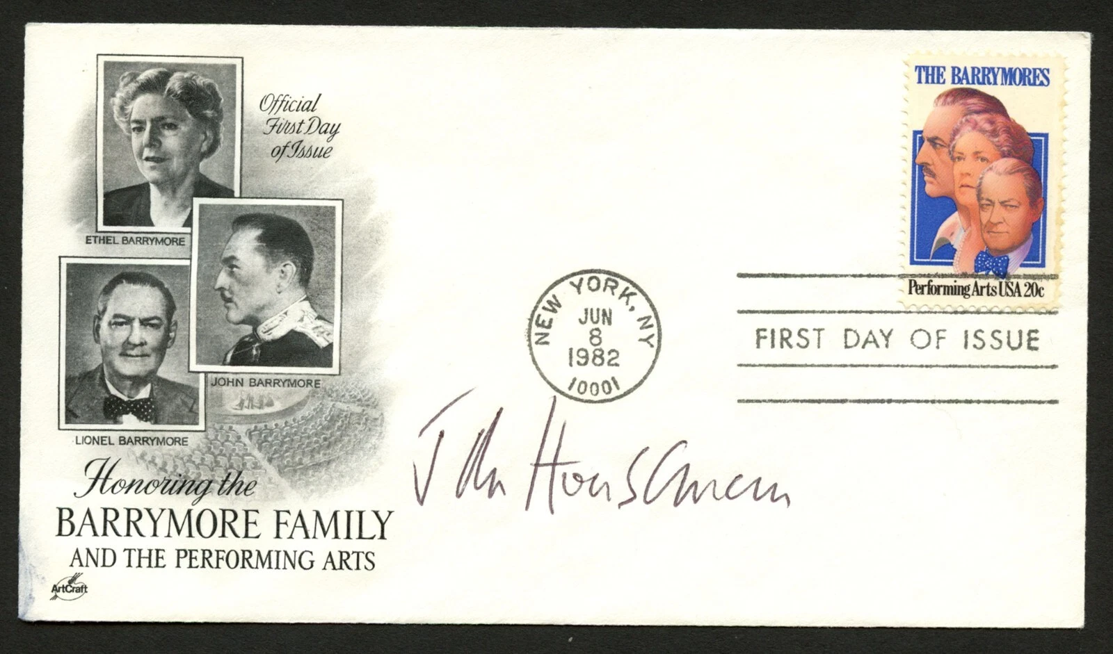John Housman d1988 signed autograph auto FDC Citizen Kane / The Paper Chase BAS