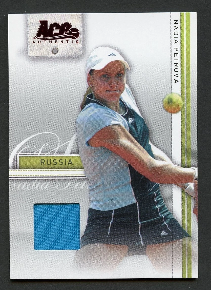 Nadia Petrova 2007 Ace Authentic #27 Match Worn Jersey Relic Trading Tennis Card