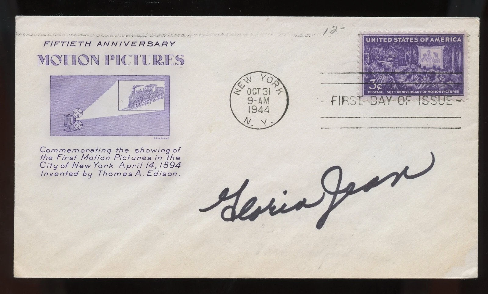 Gloria Jean d2018 signed autograph American Actress and Singer First Day Cover