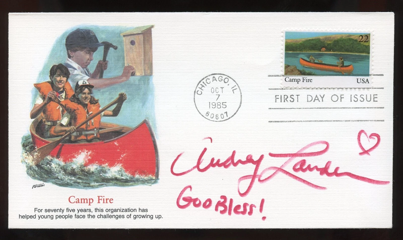 Audrey Landers signed autograph American Actress as Afton Cooper on Dallas FDC