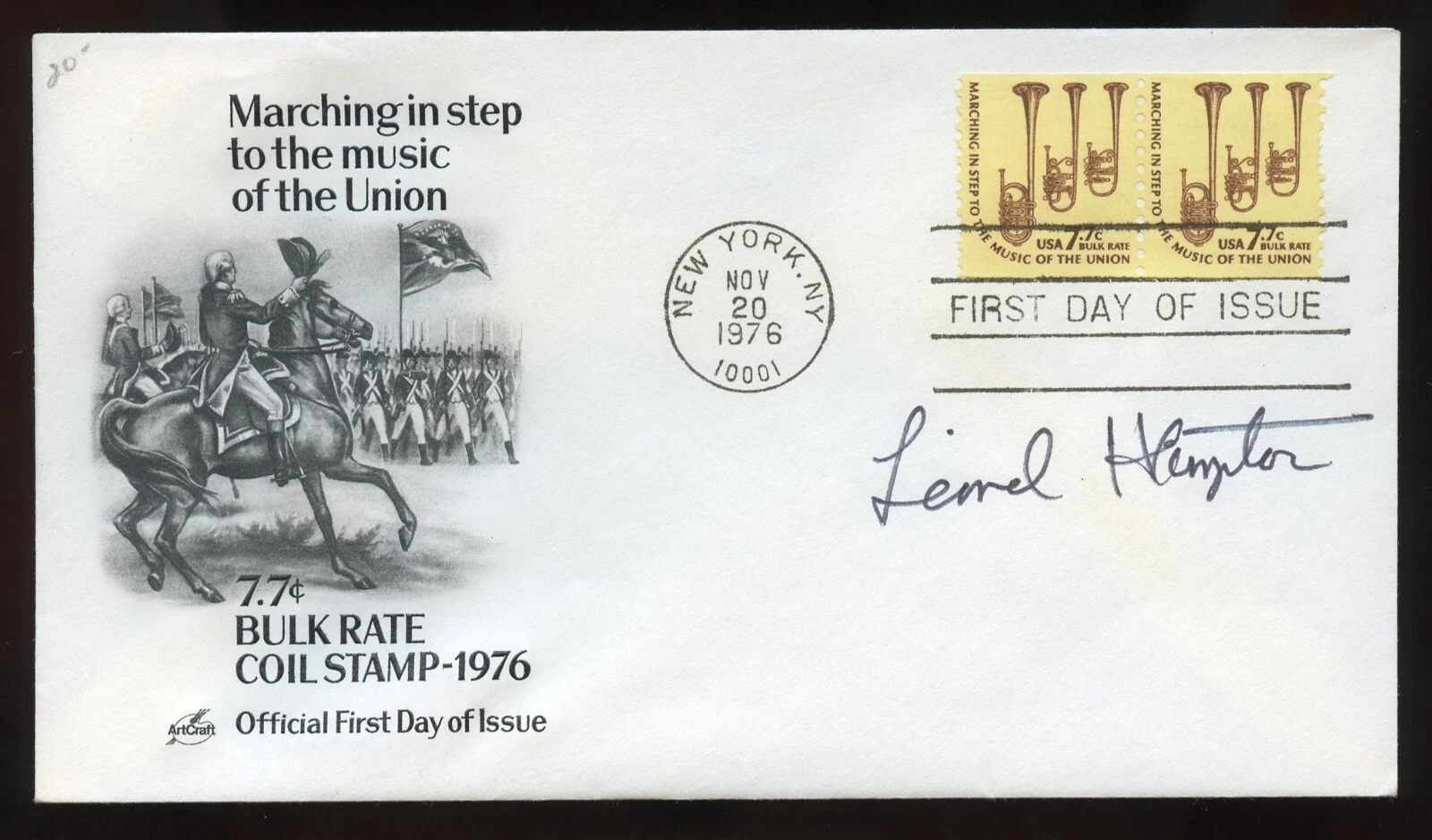 Lionel Hampton d2002 signed autograph auto Jazz Musician Pianist First Day Cover