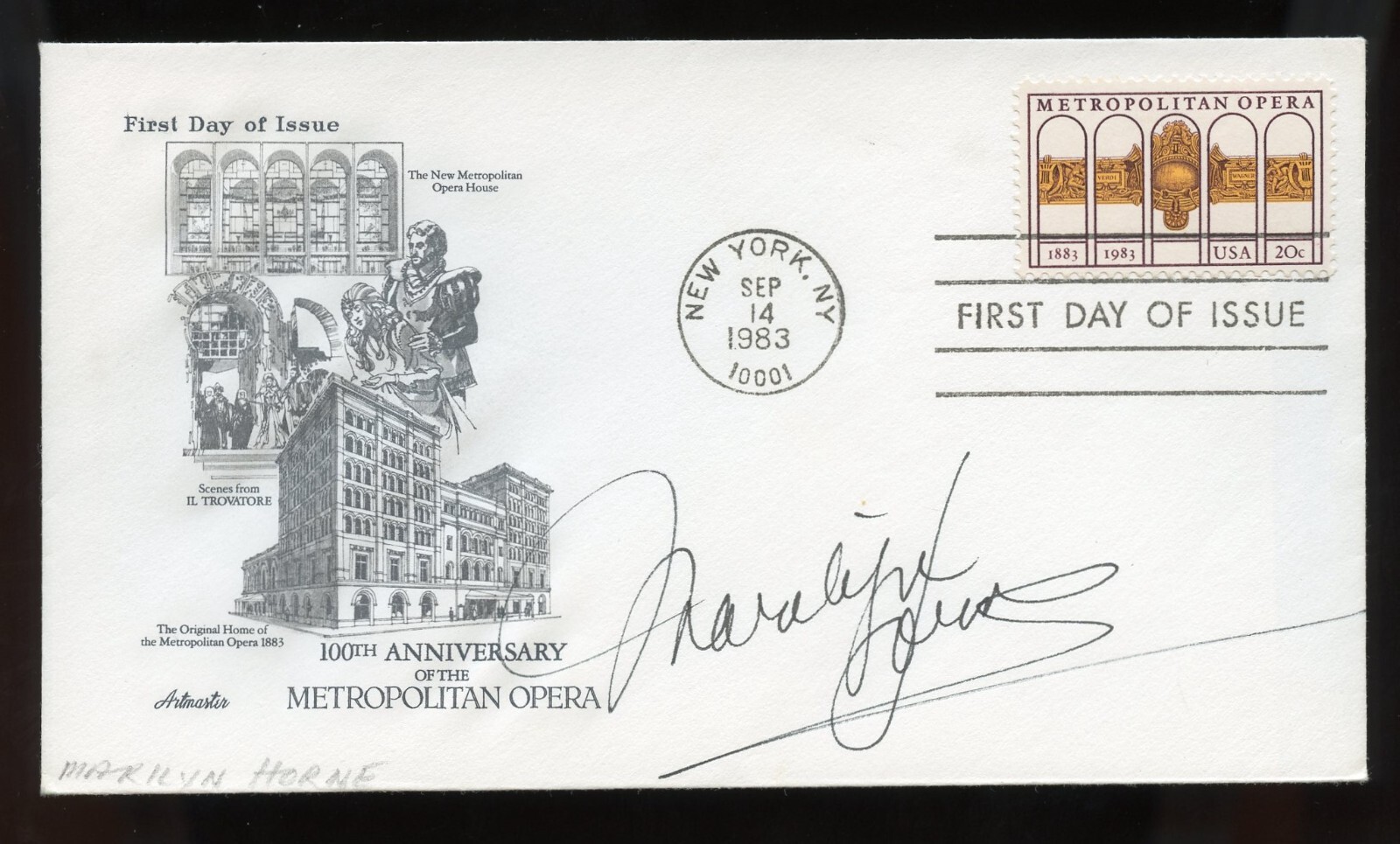 Marilyn Horne signed autograph auto American mezzo-soprano Opera Singer FDC