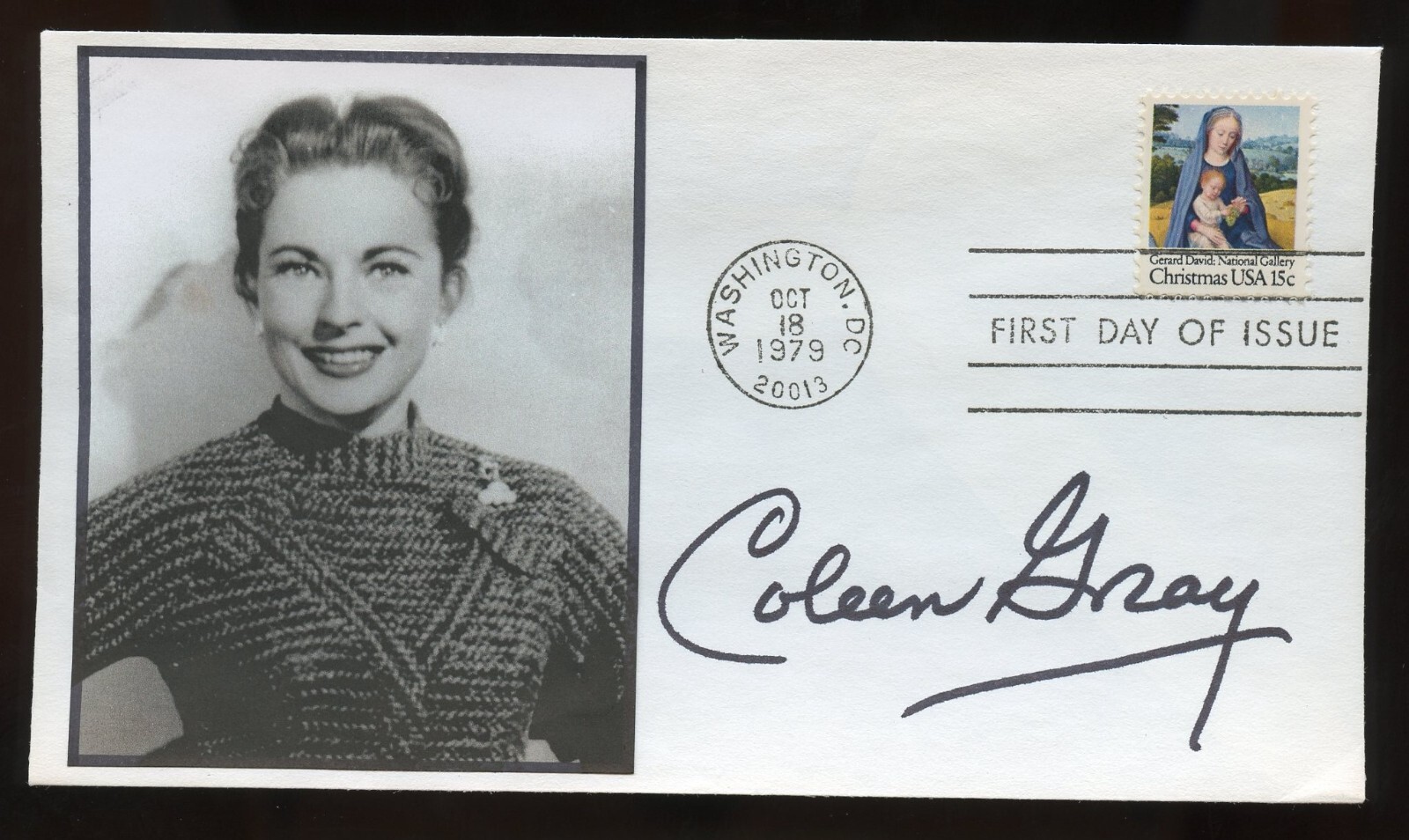 Coleen Gray d2015 signed autograph auto Actress Nightmare Alley First Day Cover