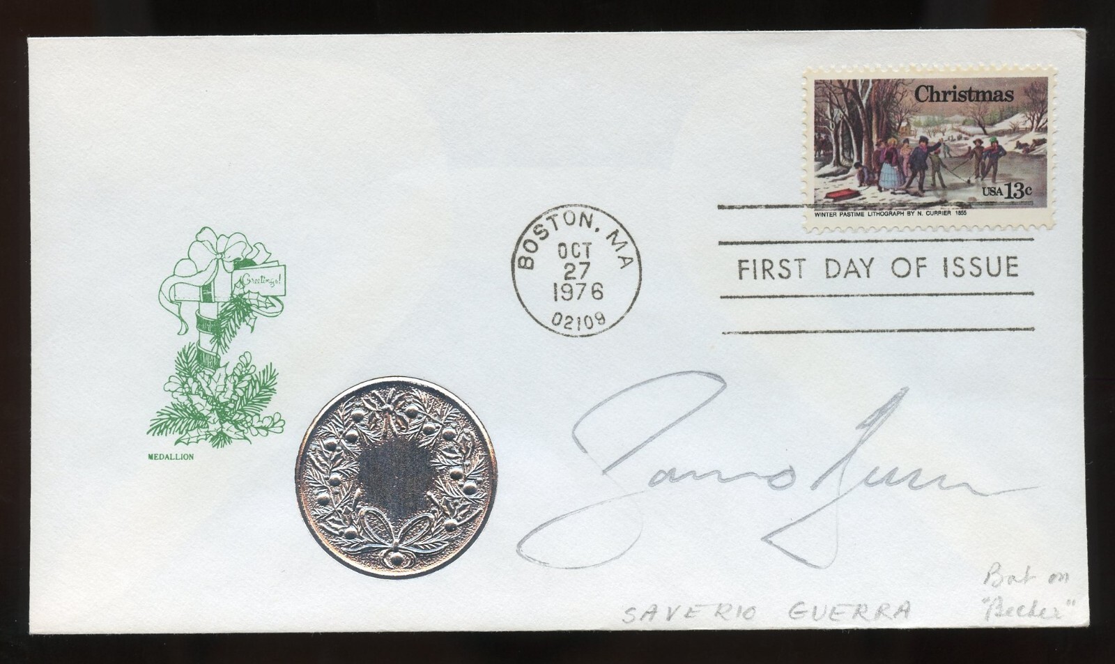 Saverio Guerra signed autograph auto TV Film Actor Becker First Day Cover