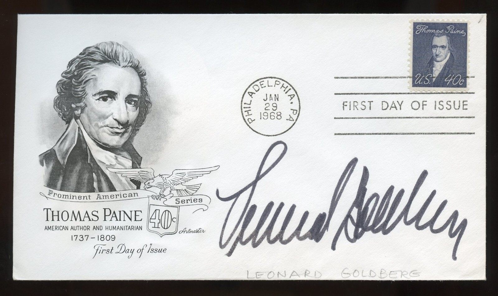 Leonard Goldberg d2019 signed autograph auto Producer Panda Production FDC