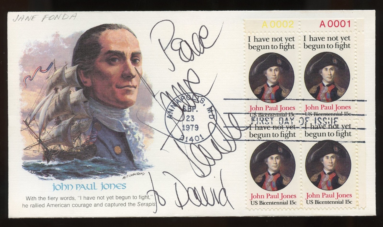 Jane Fonda signed autograph Actress There Was A Little Girl First Day Cover
