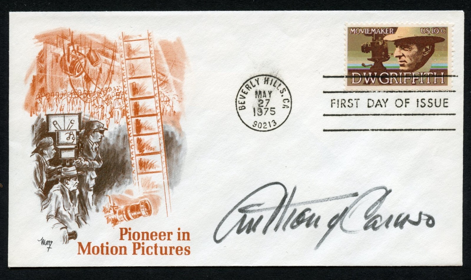 Anthony Caruso d2003 signed autograph Actor Capt Ortega in Zorro First Day Cover
