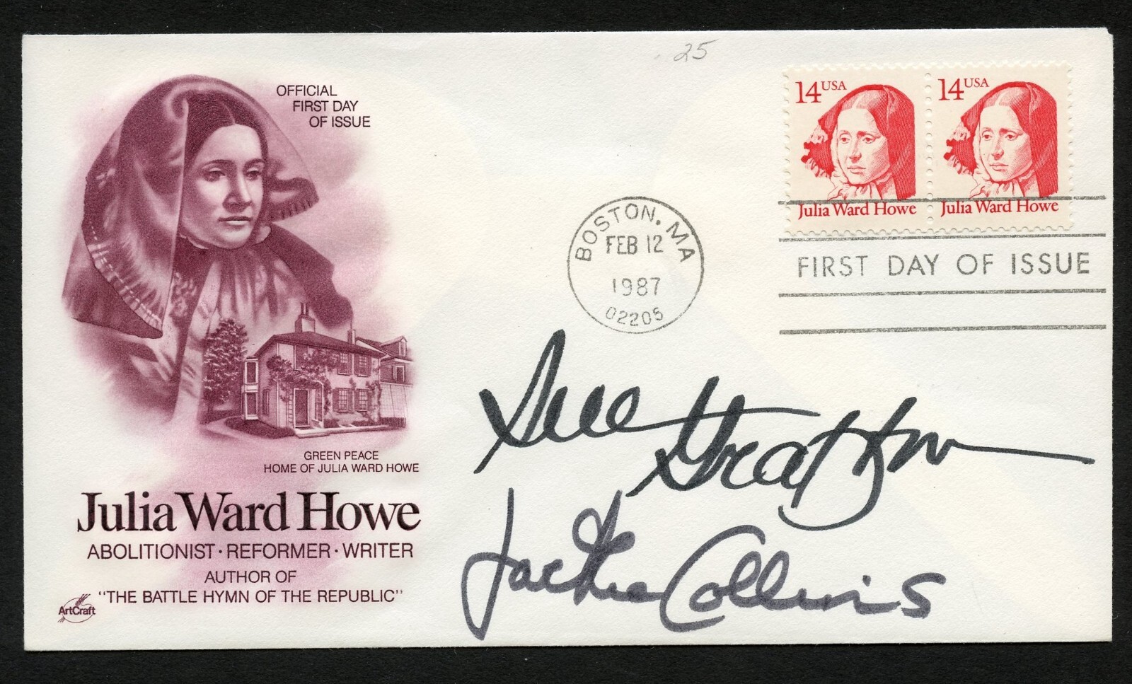 Jackie Collins d2015 signed autograph English Romance Novelist First Day Cover