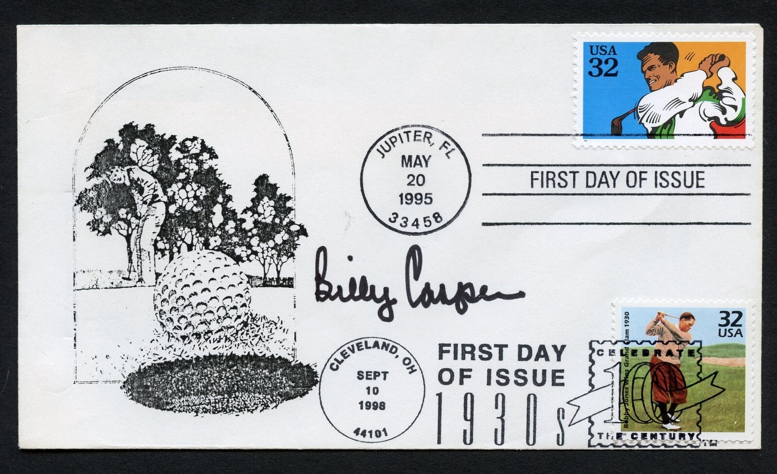 Billy Casper d2015 signed autograph auto Professional Golfer First Day Cover