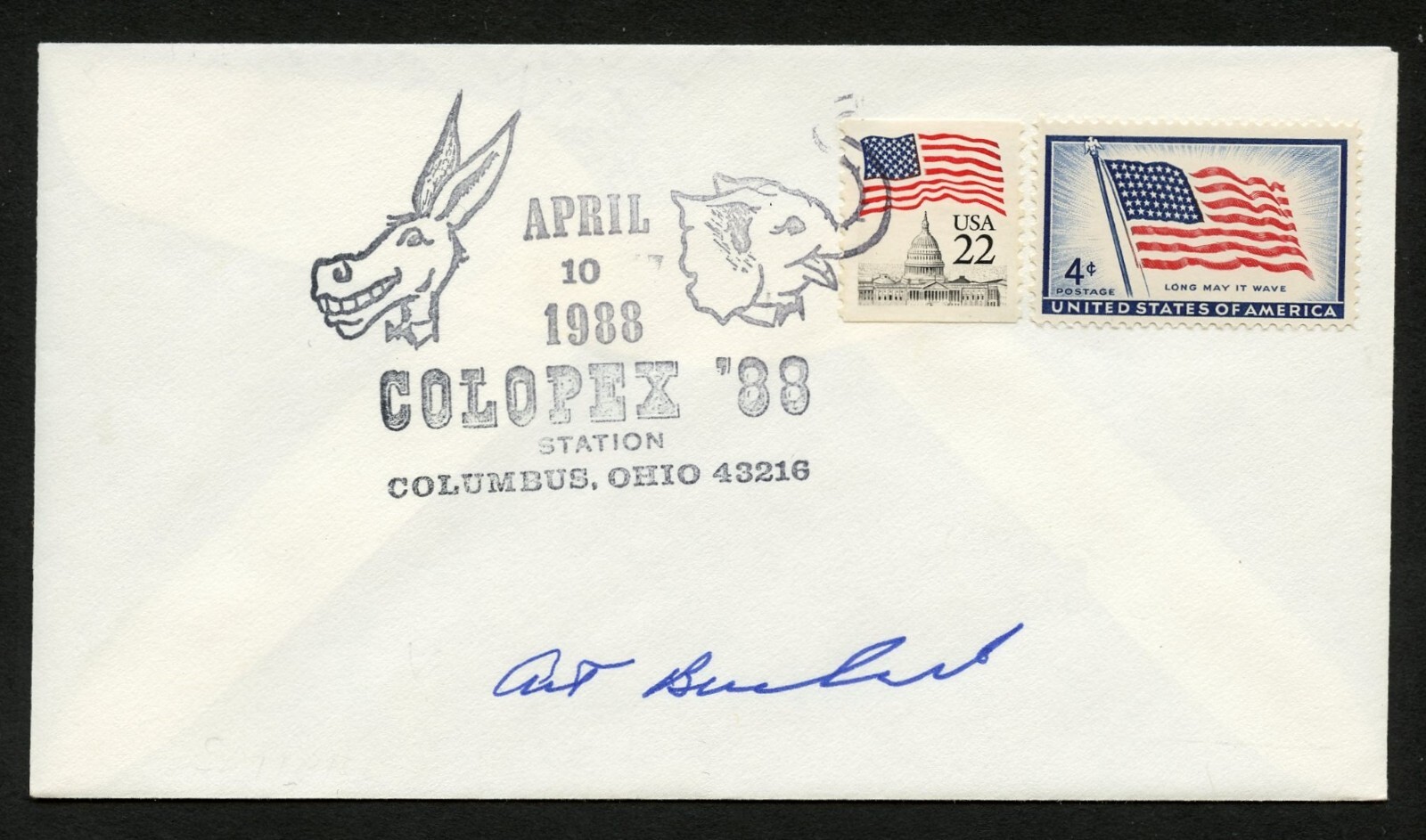 Art Buchwald d2007 signed autograph auto Humorist The Washington Post FDC